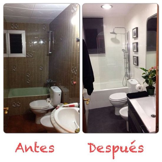 como queda un baño con pintura epoxica blanca